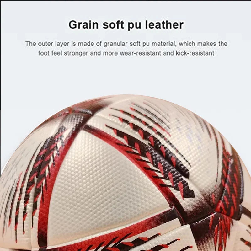 2022 High Quality Soccer Ball Official Size 5 PU Material Seamless Wear Resistant Match Training Football