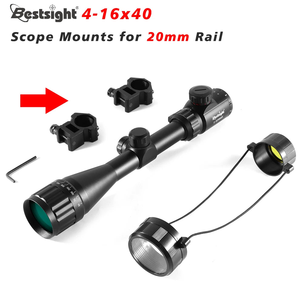 4-16X40 AOE Optics Hunting Scope Red&Green Dot Illuminated Sight Scope Hunting Gear Scope Airsoft