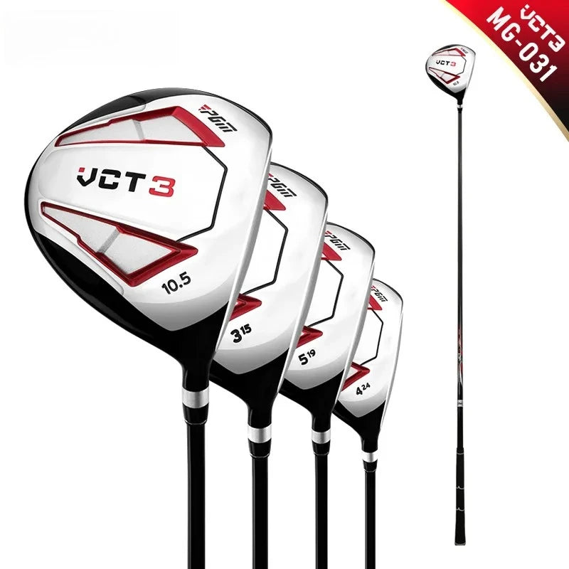 VCT3 Golf Clubs Men Right Hand Aluminum Alloy Head Drivers Fairways Hybrids Wood Pole 1/3/5/U4 Carbon Shaft MG031