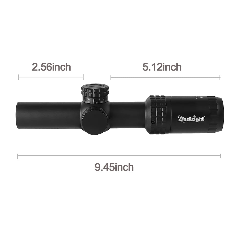 1-5X24 Tactical Optical Scope Red and Green Illuminated Reticle Hunting Scopes Compact Scope Sight