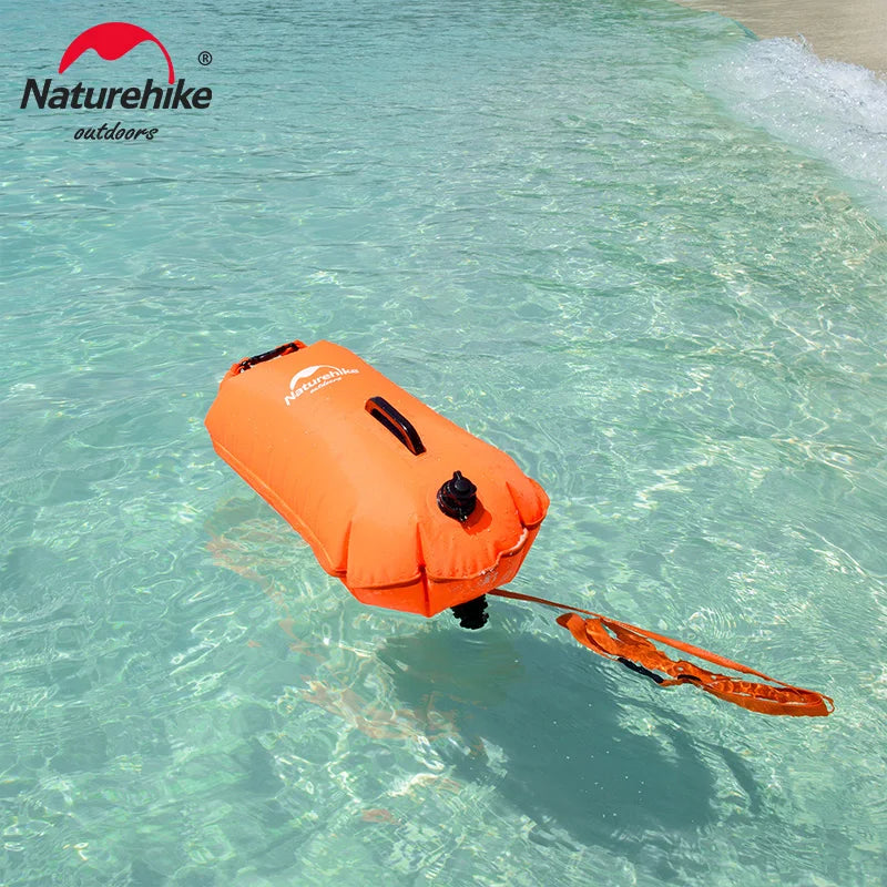 Naturehike Swimming Buoy Storage Dry Bag Adjustable Belt Flotation Bag 3 Layers Inflatable Waterproof Bag Swim Drifting Float