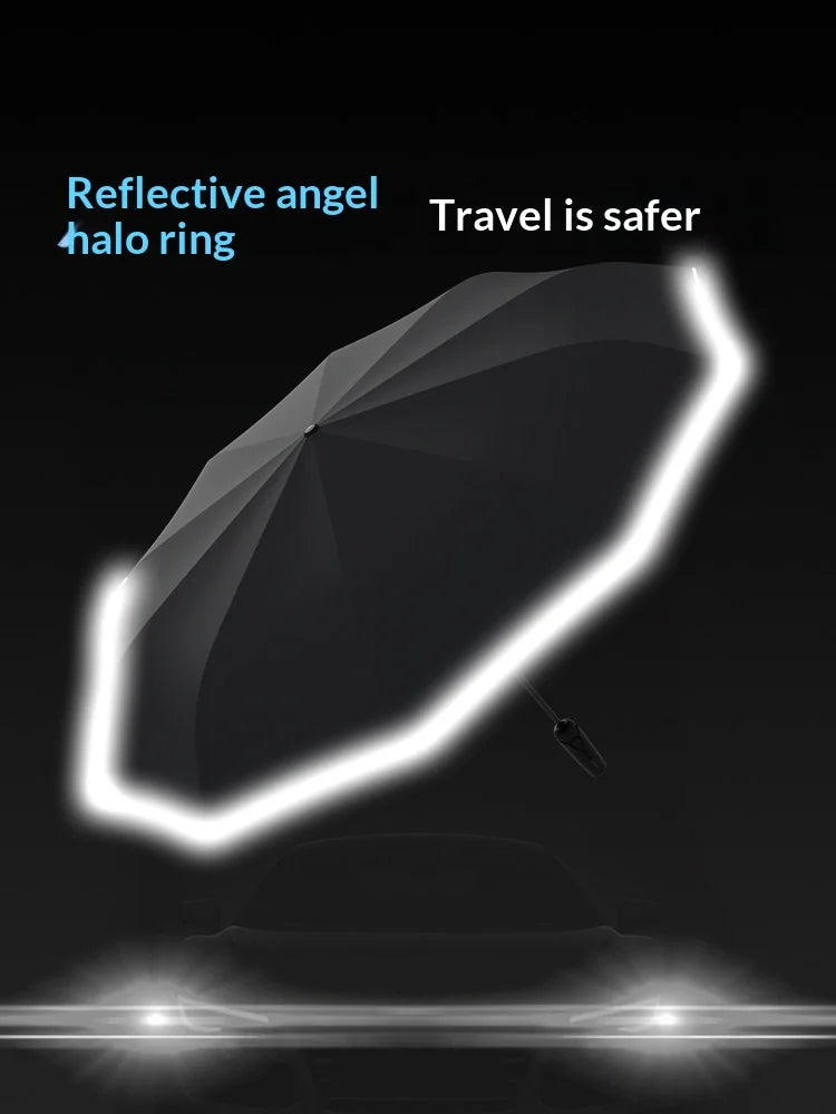 High-energy fully automatic umbrella, specially designed for heavy rain, reverse-folding and storm-resistant, umbrella
