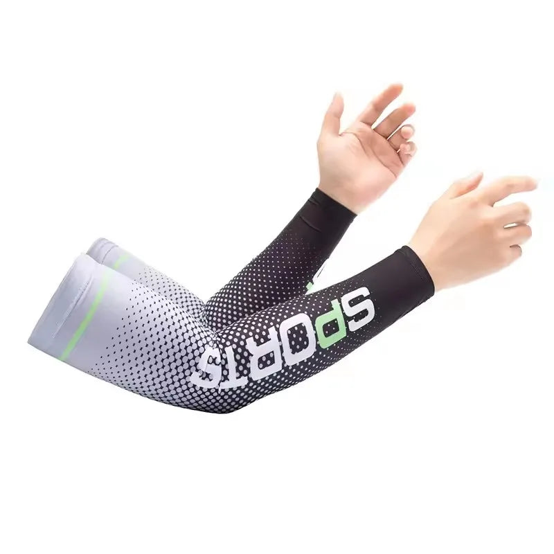 Ice Silk UV Protection Arm Sleeves Unisex Cooling Anti-Slip Breathable For Cycling Driving Outdon Outdoor Sports Cycling Sleeves