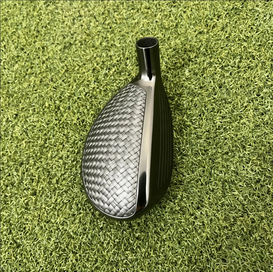 1pc Golf Hybrid with Carbon Fiber Shaft, Rubber Grip, S-Stiff Flex, Right Hand Loft Casting Golf Club with Golf Club Head Cover.
