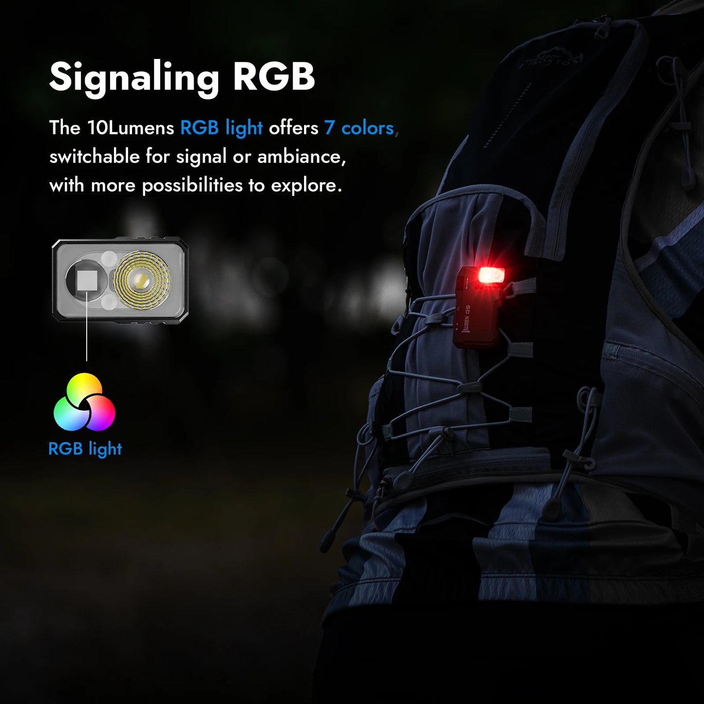 WUBEN Multi-Color Magnetic EDC G5 Flashlight 400 Lumen USB-C Rechargeable Keychain hands Free for Camping, Car Repair, Home Use