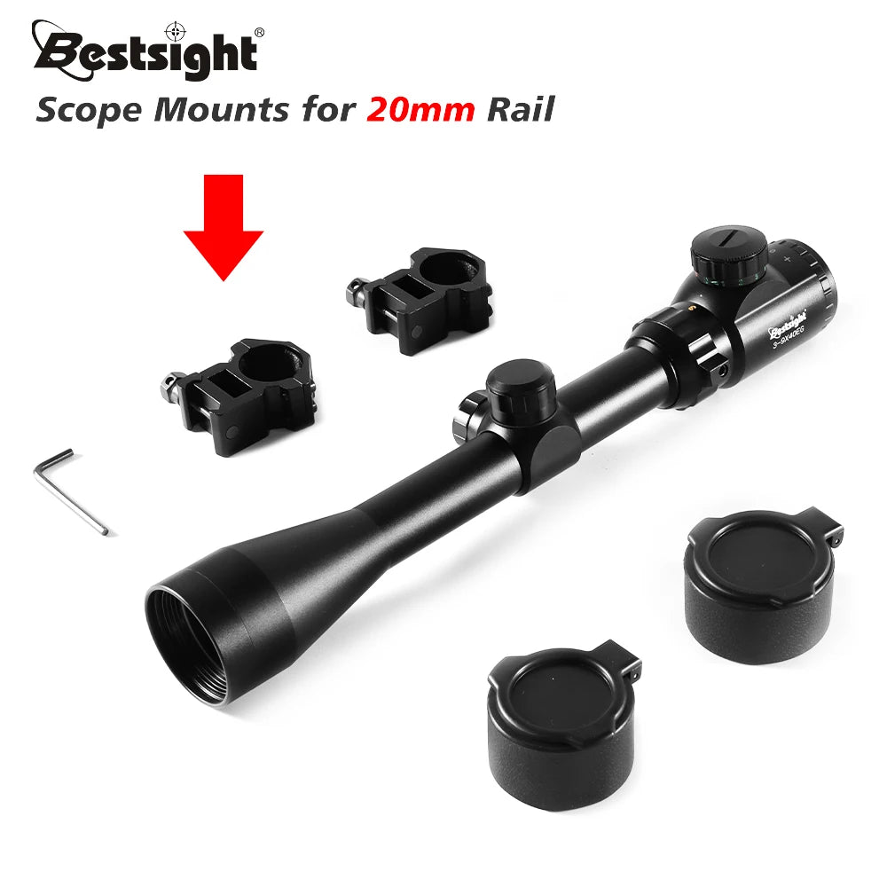 3-9x40 Hunting Scope Red or Green Illuminated Optical Sight with Mounts Mil Dot Crosshair Tactical Air hunting