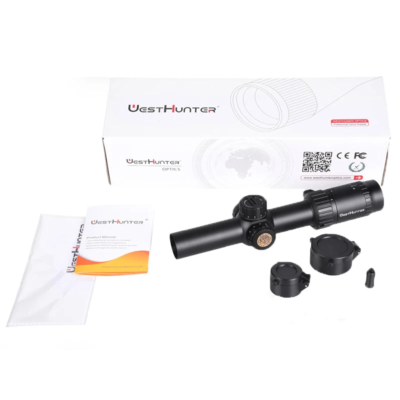 WestHunter HD 1-6X24 IR LPVO Riflescopes R/G Illumination Etched Glass Reticle Hunting Sights Long Eye Relief Optical Sights