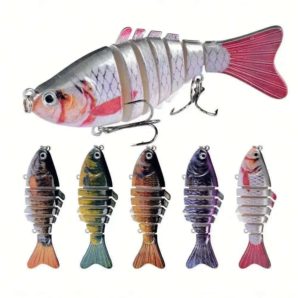 5pcs Multi Jointed Bait 7-Segment Fishing Lures Swimbait Bionic Wobbler