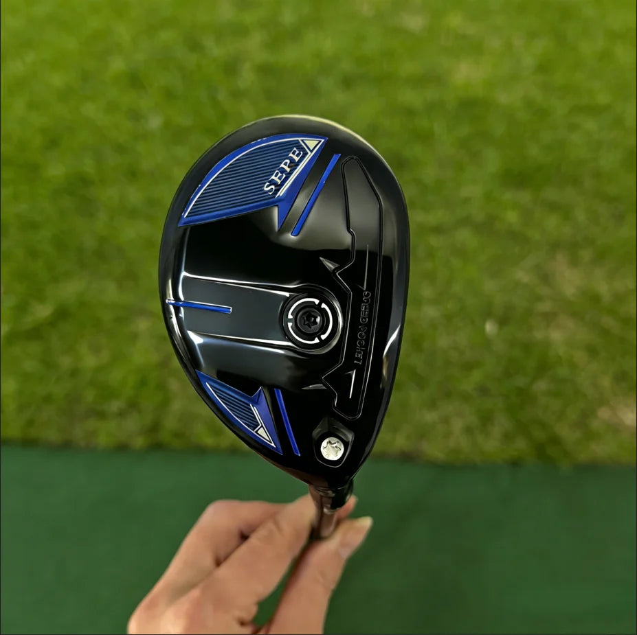 1pc Golf Hybrid with Carbon Fiber Shaft, Rubber Grip, S-Stiff Flex, Right Hand Loft Casting Golf Club with Golf Club Head Cover.