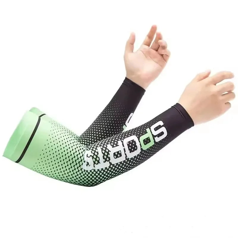 Ice Silk UV Protection Arm Sleeves Unisex Cooling Anti-Slip Breathable For Cycling Driving Outdon Outdoor Sports Cycling Sleeves
