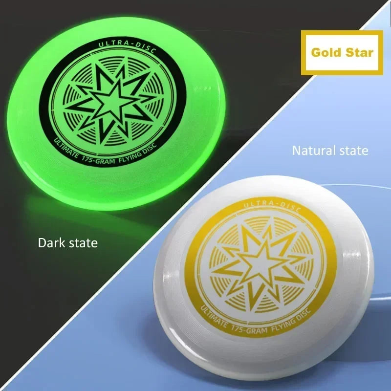 Nightlight Fluorescence Flying Discs 27cm Ultimate Flying Saucer for Outdoor Sports Beach Camping Game Swivel Discs