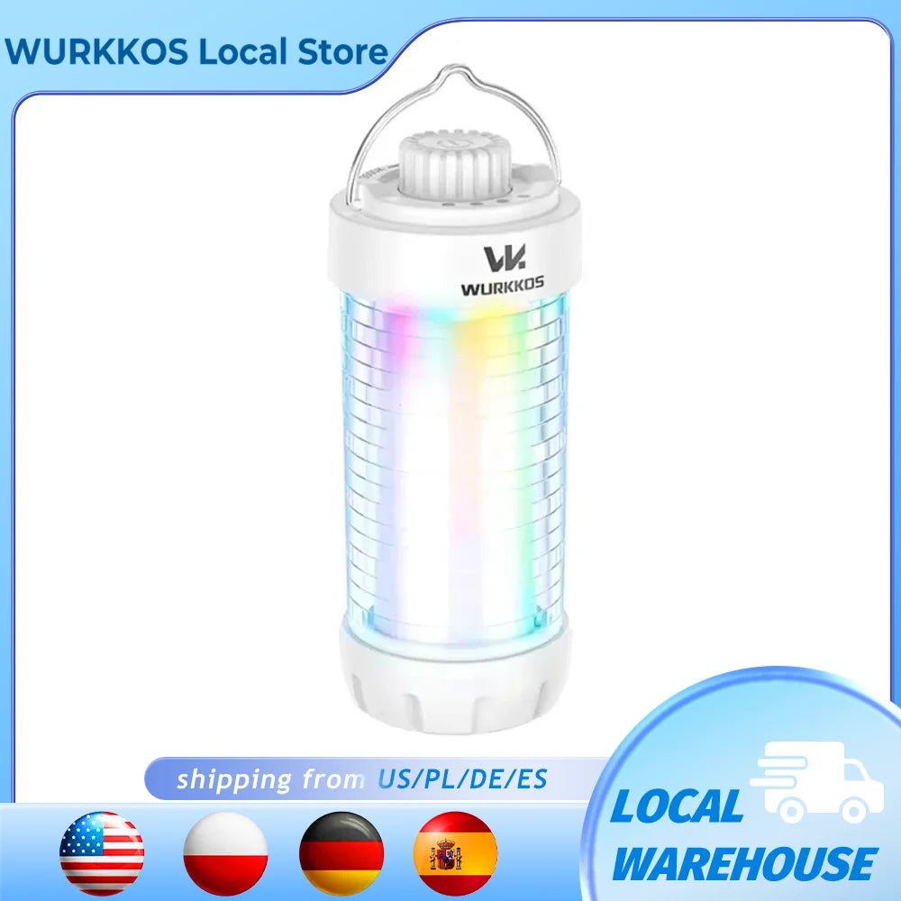 Wurkkos CL01 Camping Lantern 550LM Rechargeable LED Flashlight Waterproof EDC Work Light RGB Torch Power Bank Mini Magnetic Lamp