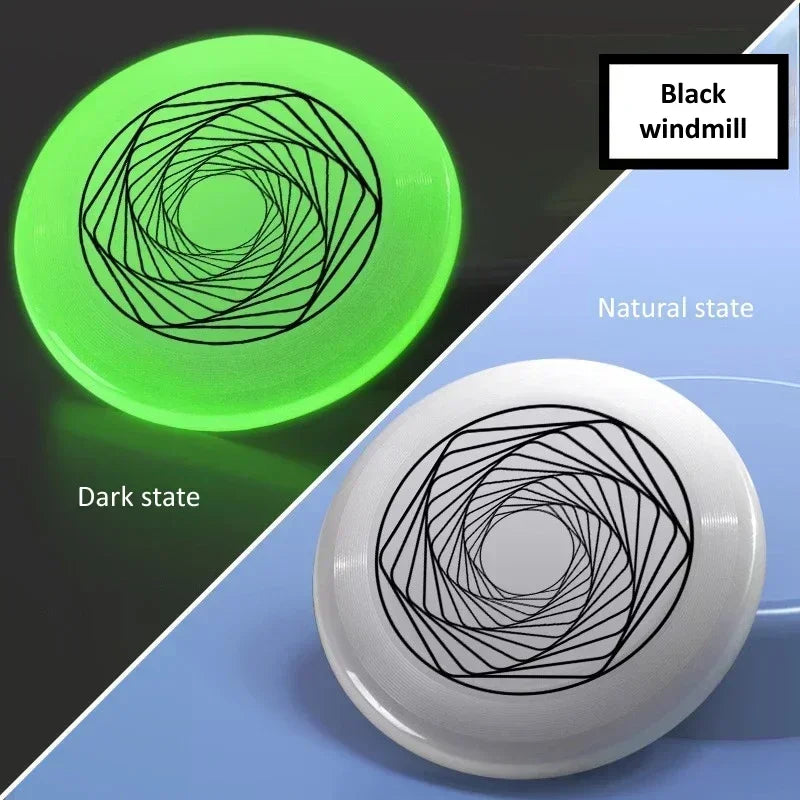 Nightlight Fluorescence Flying Discs 27cm Ultimate Flying Saucer for Outdoor Sports Beach Camping Game Swivel Discs