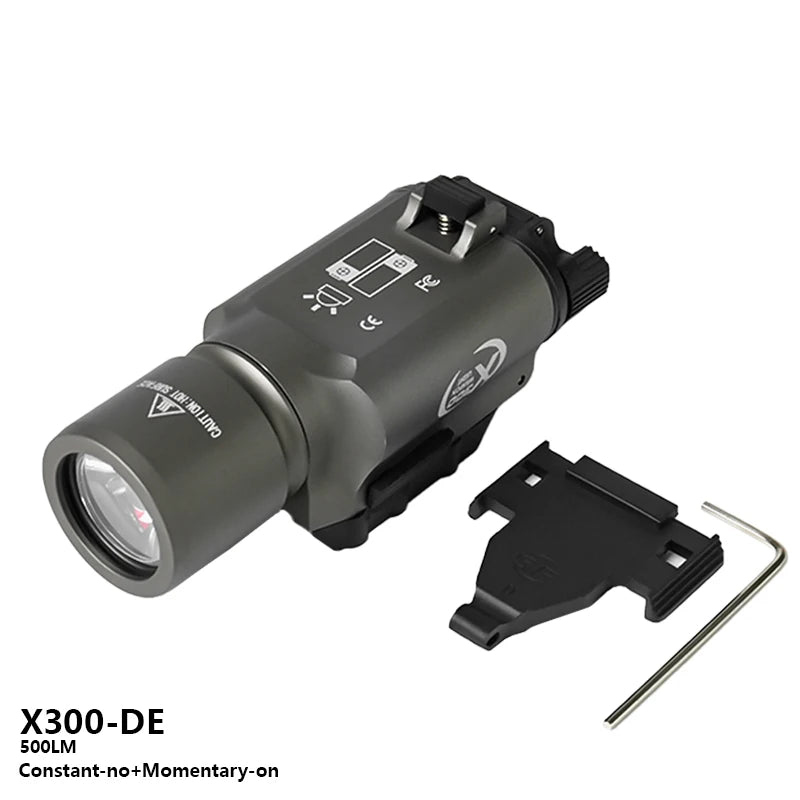 US Warehouse Metal SF X300 X300U Ultra Pistol Scout Light Tactical Rifle Airsoft Hunting Flashlight for 20mm Rail
