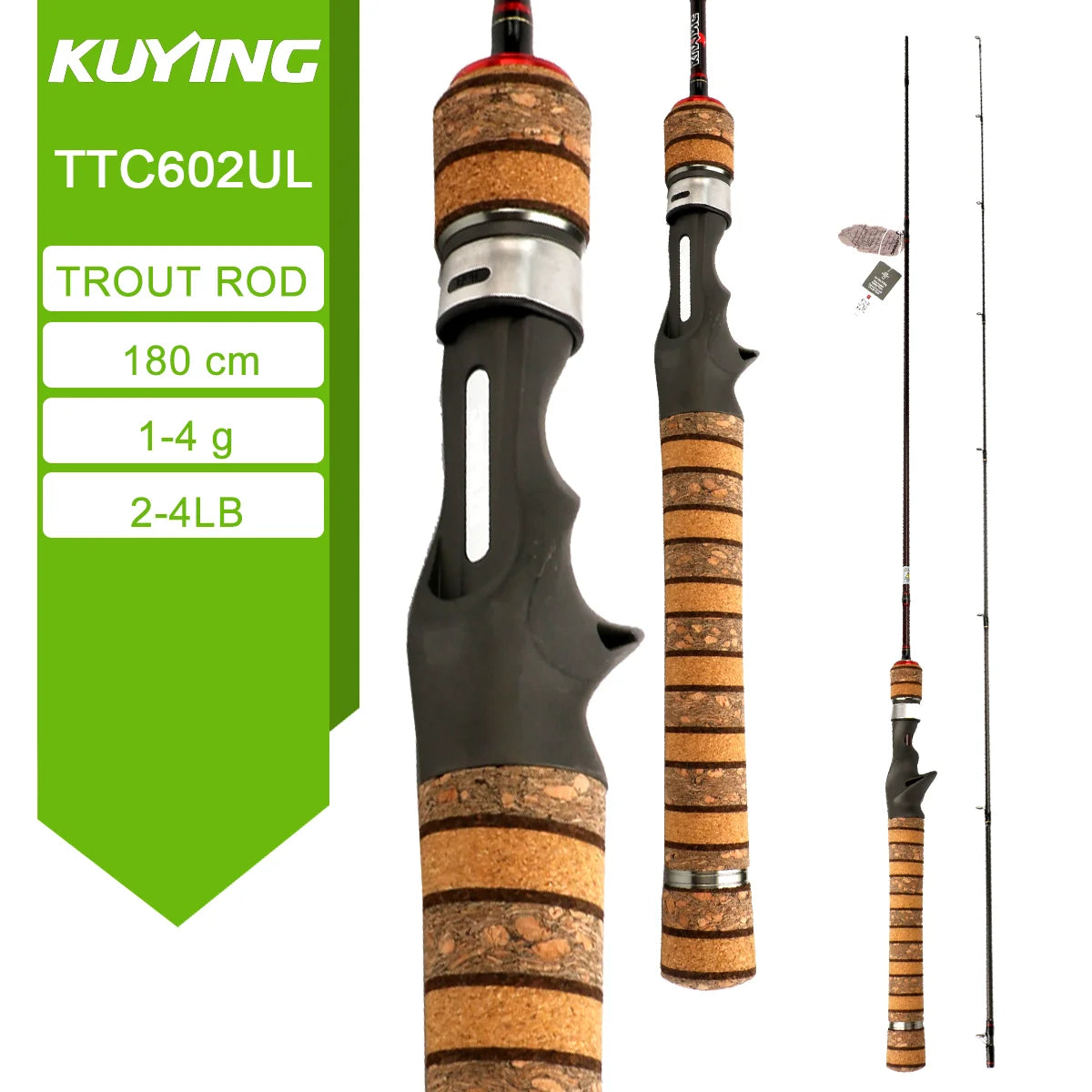 KUYING TETON Spinning Casting Rod For Fishing Lure Rods BFS Pole Carbon 0.8-8g 1-8lb FUJI Parts Baitcaster