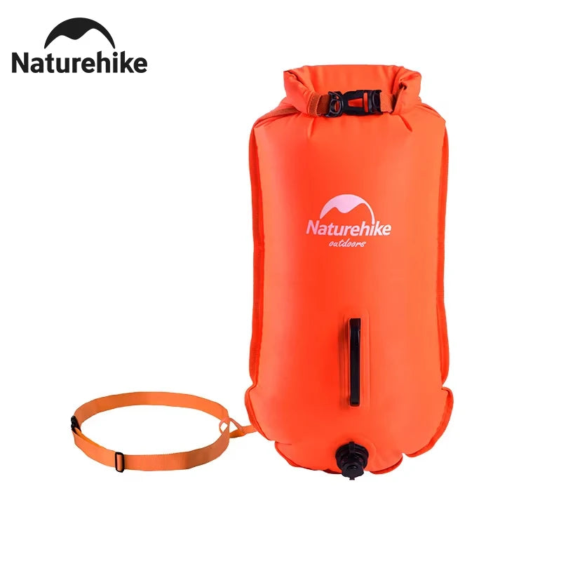 Naturehike Swimming Buoy Storage Dry Bag Adjustable Belt Flotation Bag 3 Layers Inflatable Waterproof Bag Swim Drifting Float