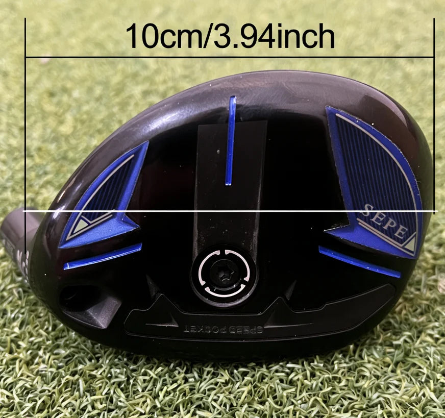 1pc Golf Hybrid with Carbon Fiber Shaft, Rubber Grip, S-Stiff Flex, Right Hand Loft Casting Golf Club with Golf Club Head Cover.