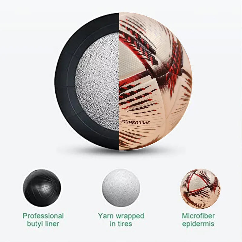 2022 High Quality Soccer Ball Official Size 5 PU Material Seamless Wear Resistant Match Training Football