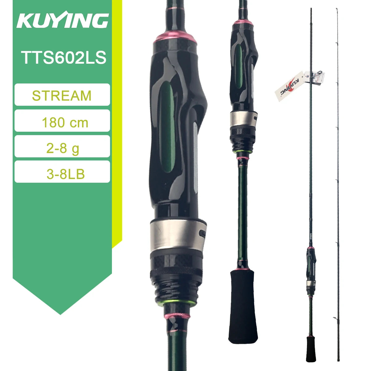 KUYING TETON Spinning Casting Rod For Fishing Lure Rods BFS Pole Carbon 0.8-8g 1-8lb FUJI Parts Baitcaster